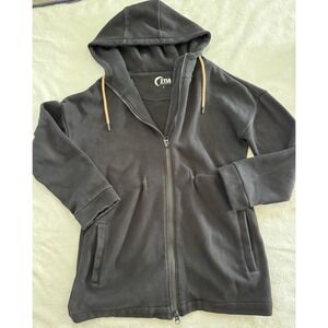 Zyia Active Sweatshirt‎ Womens Large Black Heavyweight Full Zip Oversized Hoodie